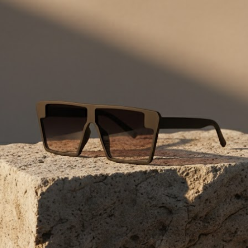 Davidson Brown Square Sunglass