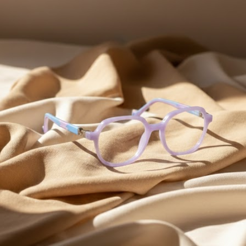 Petal Purple Round Cut Frame