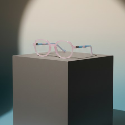 Baby pink Round Frame