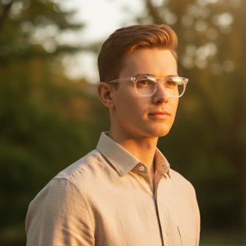 Men Transparent Frame