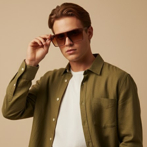 Davidson Brown Square Sunglass