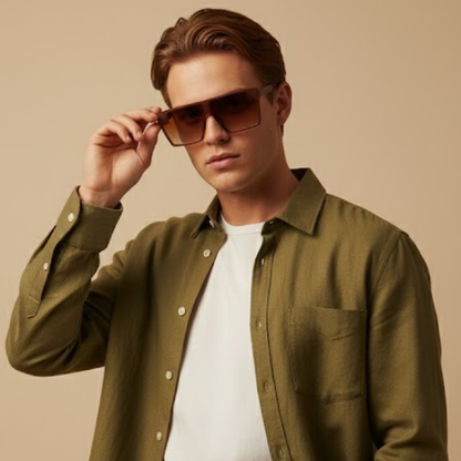 Davidson Brown Square Sunglass