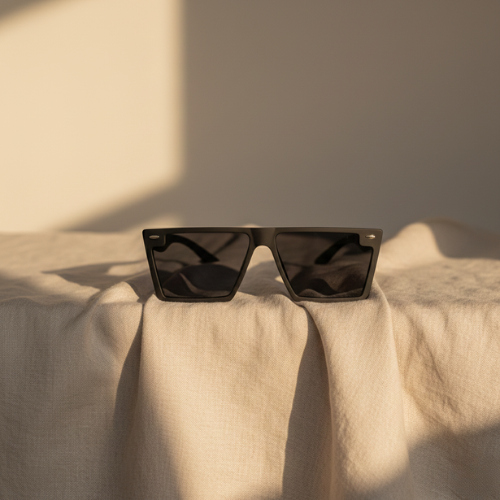 Davidson Black Square Sunglasses