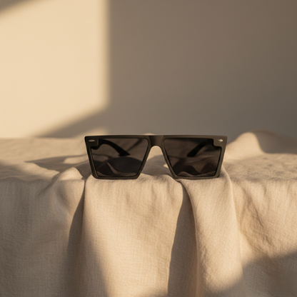 Davidson Black Square Sunglasses