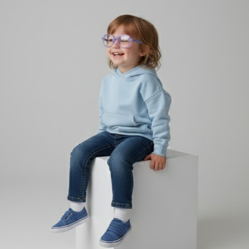 Petal Purple Round Cut Frame