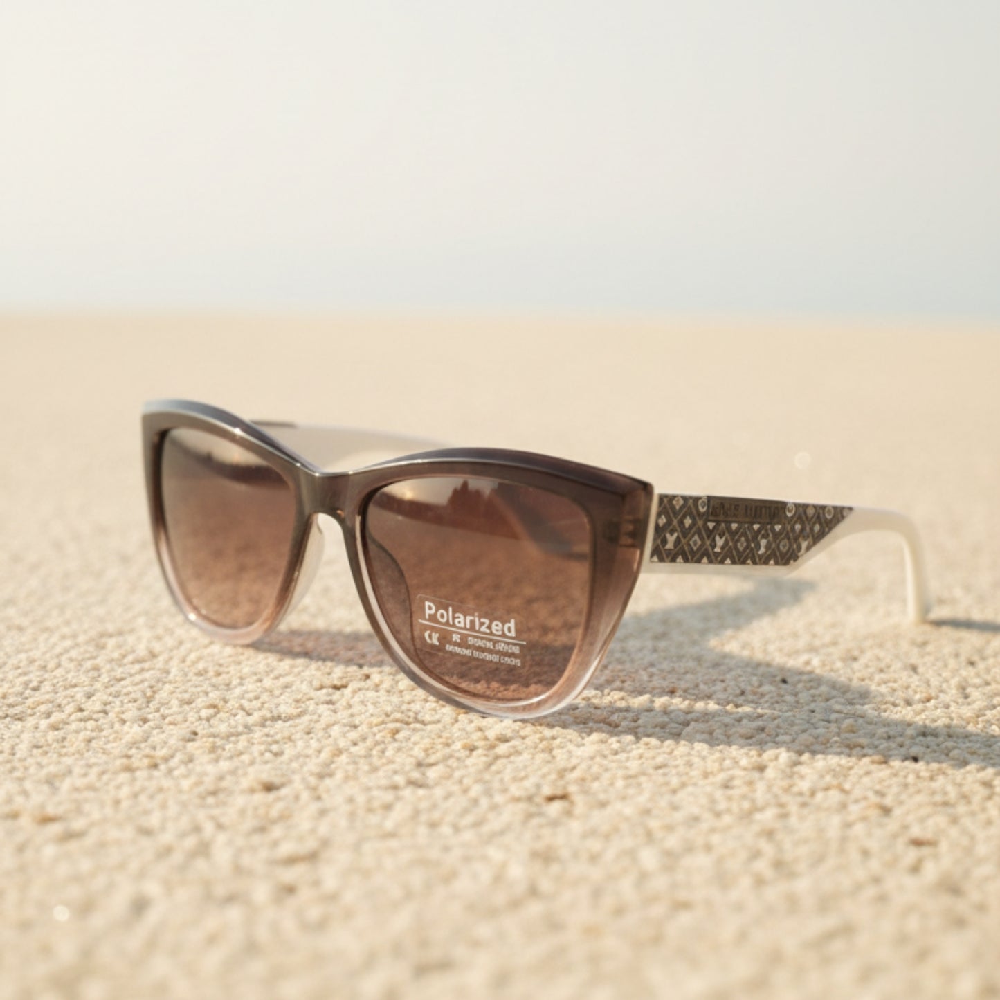 NovaBeam White Gold Polarized Luxury Sunglasses