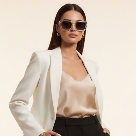 ThickWave White Marble Polarized Sunglasses